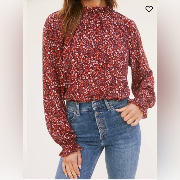 Reformation Tops - Reformation floral print mock neck top